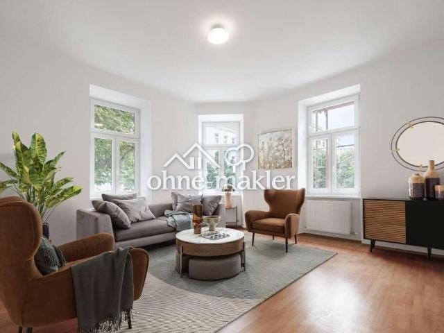Frisch renovierte lichtdurchflutete Altbauwohnung zum Wohlfühlen Eckwohnzimmer! Airbnb möglich!