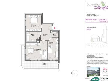 große 3 Zimmerwohnung mit optimalem Grundriss im Wohnpark Tullnerfeld im Grünen wohnen, aber in der Stadt arbeiten Tiefgaragenplatz optional möglich!