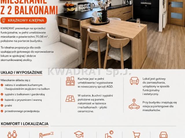 Funkcjonalne 3 pokoje z balkonami w Kępnie zapraszam