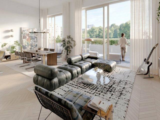 FUNKHAUS GARTENWOHNUNG mit großer Terrasse und Ateliercharakter Raumhöhe über 4 Meter!