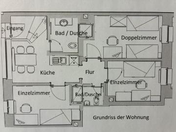 Fully furnished 3‑room apartment with 2 full bathrooms – ideal for 2–3 people, Leipzig Amsterdam Apartments for Rent