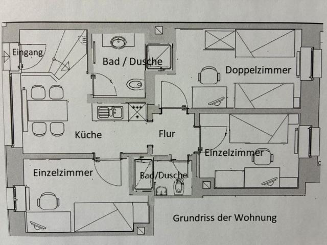 Fully furnished 3‑room apartment with 2 full bathrooms – ideal for 2–3 people, Leipzig Amsterdam Apartments for Rent