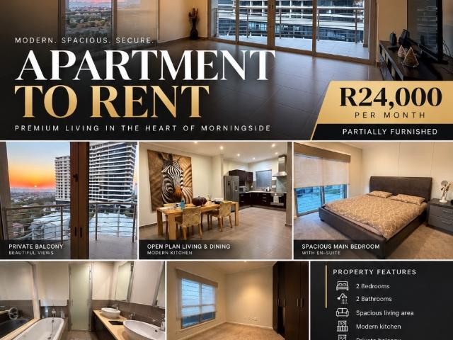 Fully Furnished 2 Beds, 2 Baths To Rent In Sandton