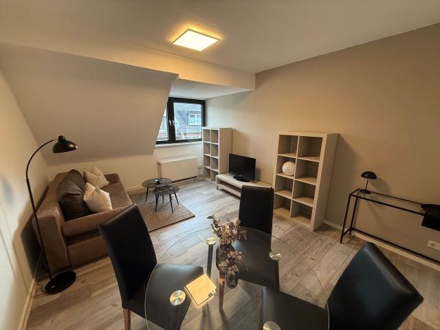 Fully Furnished 2 Room Apartment with Rhine Tower View — Medienhafen, All Inclusive, Dusseldorf Amsterdam Apartments for Rent