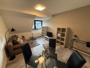 Fully Furnished 2 Room Apartment with Rhine Tower View — Medienhafen, All Inclusive, Dusseldorf Amsterdam Apartments for Rent