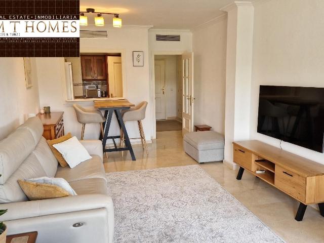 FULLY FURNISHED FRONTLINE GOLF APARTMENT WITH LARGE TERRACE POOL AND A GARAGE