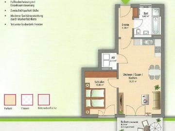 Fürth: Neuwertige, helle 2 Zimmer Wohnung, 60m²