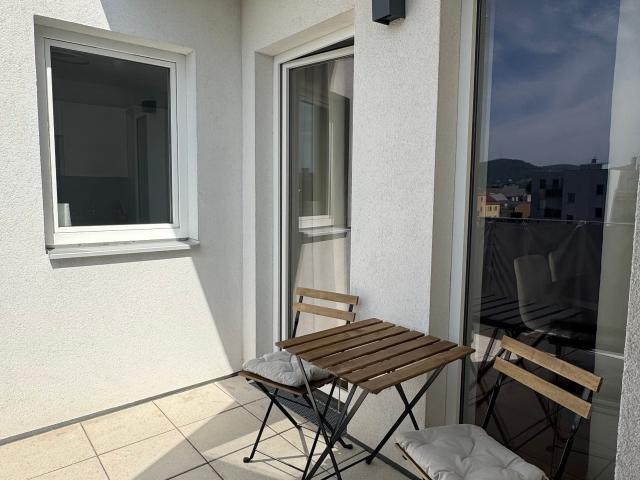 Furnished 3 room penthouse apartment with balcony, loggia, and roof terrace in 1210 Vienna