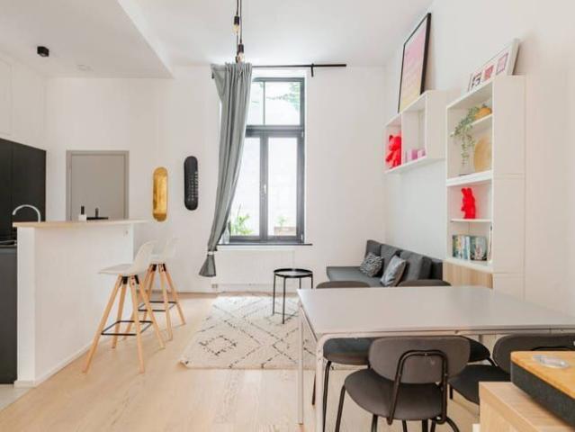 Furnished 1 bed + offices in St Gilles Parc de Forest