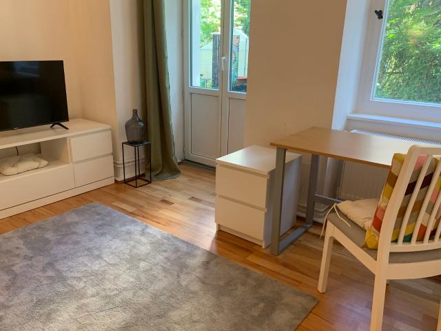Furnished 1 Room Apartment with Terrace and Garden Access in Friedrichshain