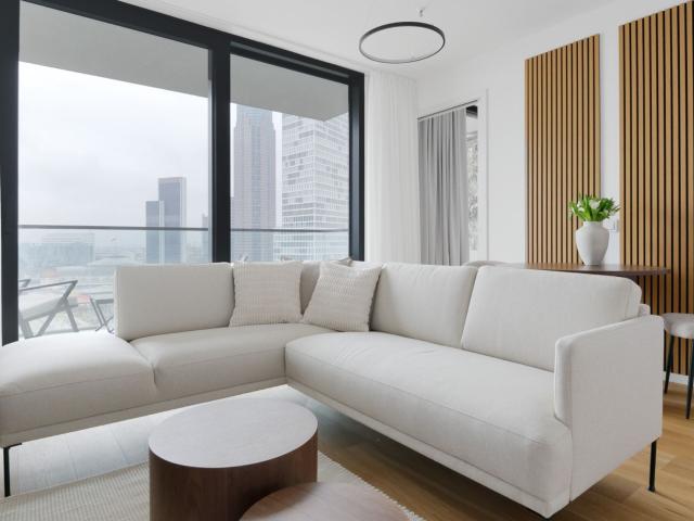 Furnished 2 Room Apartment with Skyline Views in Eden Tower Frankfurt