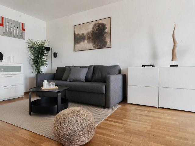 Furnished 2 room apartment with two terraces and parking space