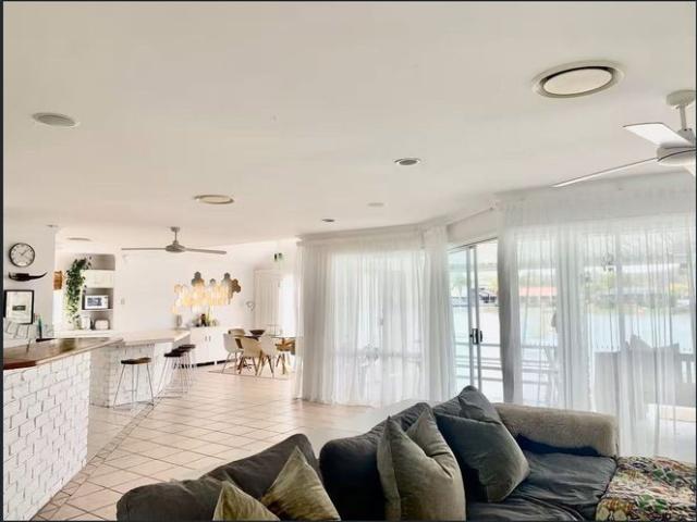 Furnished 4 bed creekfront home with pool, deck, beach & Sunsets