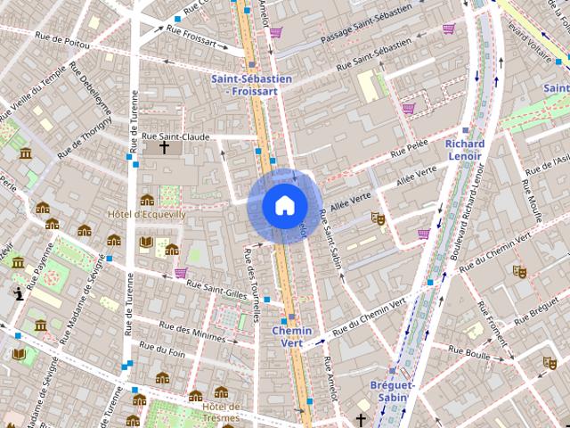 Furnished Apartment rental 1 bedroom 35m² Bastille Paris
