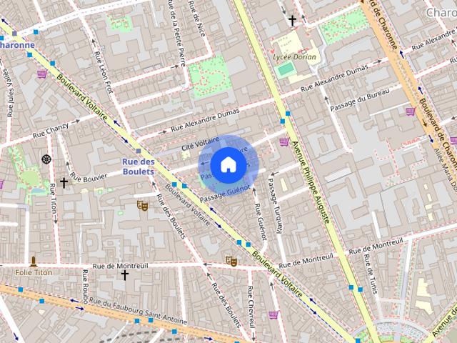 Furnished Apartment rental 1 bedroom 38m² Nation Paris