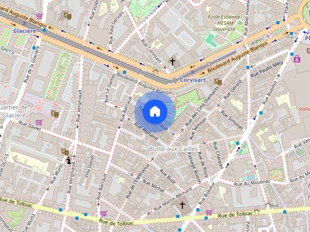 Furnished Apartment rental 1 bedroom 38m² Place d'Italie Paris