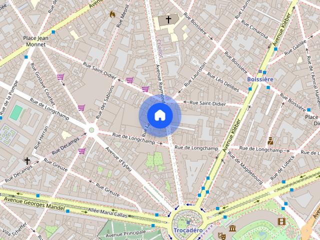 Furnished Apartment rental 1 bedroom 38m² Trocadéro Paris