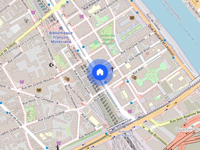 Furnished Apartment rental 1 bedroom 42m² Quais de Seine Paris