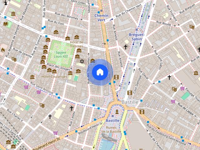 Furnished Apartment rental 1 bedroom 46m² Le Marais Paris