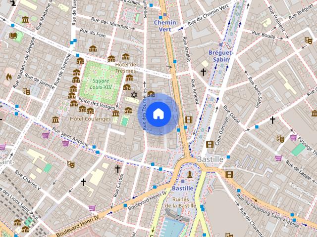 Furnished Apartment rental 1 bedroom 46m² Le Marais Paris