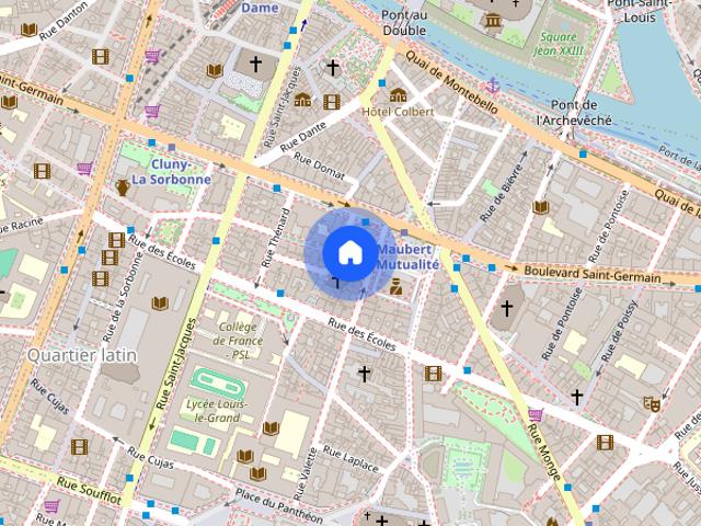 Furnished Apartment rental 1 bedroom 46m² Panthéon / Sorbonne Paris