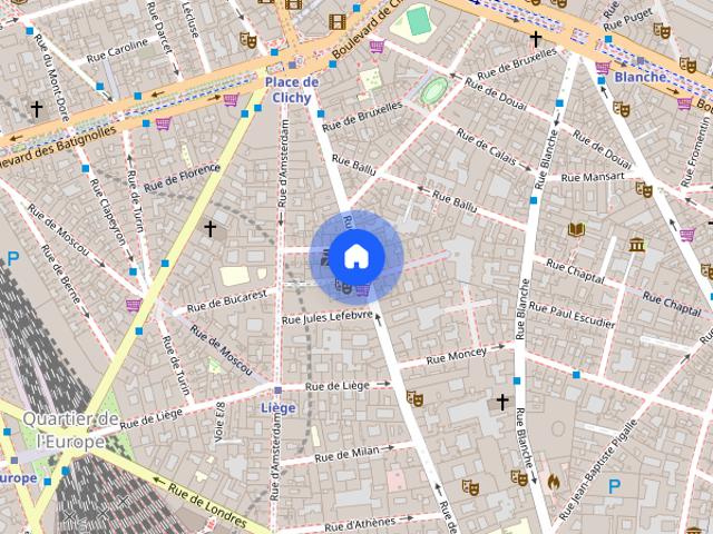 Furnished Apartment rental 1 bedroom 69m² Saint Lazare Paris