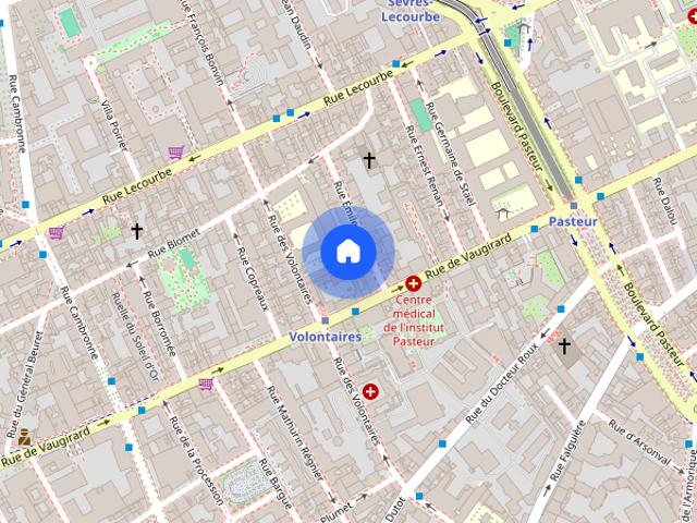 Furnished Apartment rental 2 bedrooms 58m² Montparnasse Paris