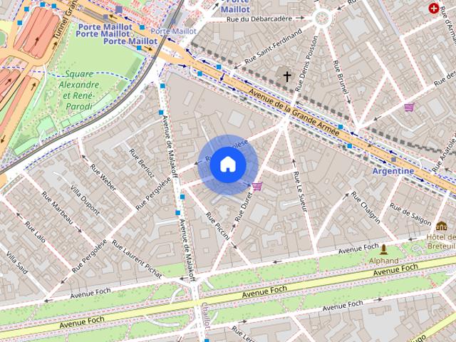 Furnished Apartment rental 2 bedrooms 74m² Porte Maillot / Palais des Congrès Paris