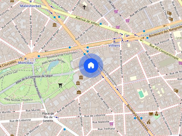 Furnished Apartment rental 3 bedrooms 88m² Parc Monceau Paris