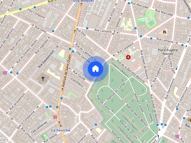 Furnished Apartment rental Studio 19m² Montmartre / Place des Abbesses Paris