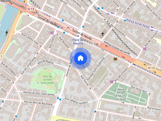 Furnished Apartment rental Studio 21m² Neuilly sur Seine Neuilly sur Seine
