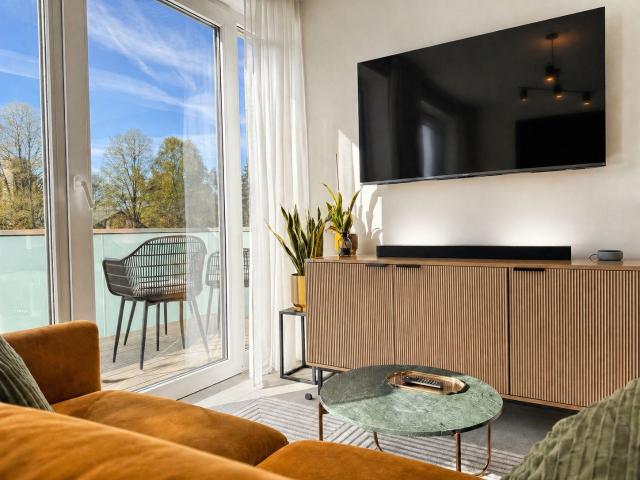 Furnished apartment with balcony and parking