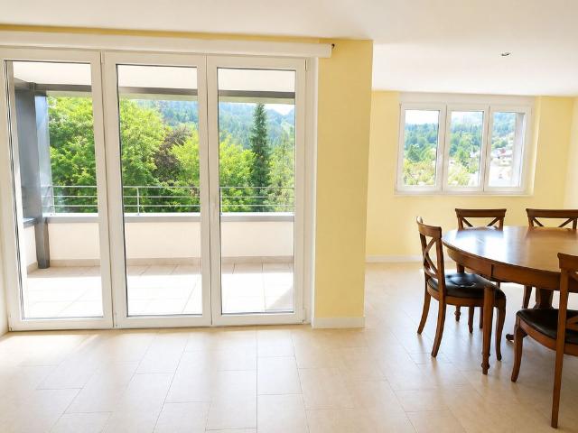Furnished apartment with sunny balcony, indoor garage available and close to the train station