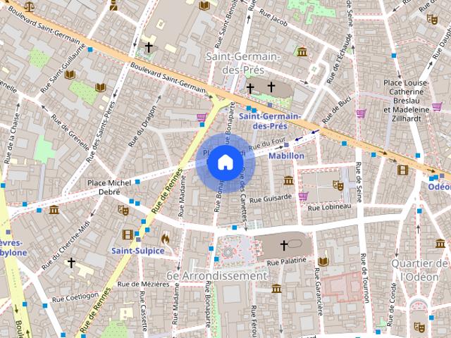 Furnished Duplex rental 1 bedroom 23m² Saint Germain Paris