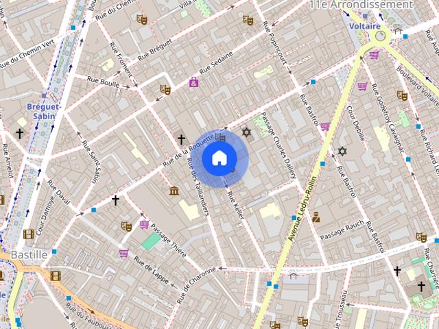 Furnished Duplex rental 2 bedrooms 70m² Bastille Paris
