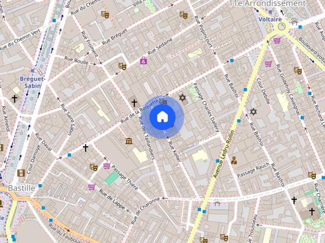 Furnished Duplex rental 2 bedrooms 70m² Bastille Paris