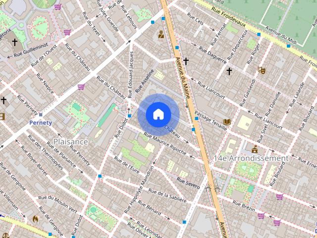Furnished Duplex rental 3 bedrooms 50m² Plaisance / Pernety Paris