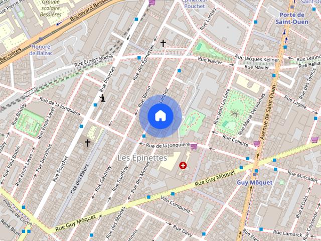 Furnished Duplex rental 3 bedrooms 96m² Batignolles Paris