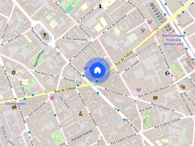 Furnished Duplex rental Alcove studio 40m² Tolbiac Paris