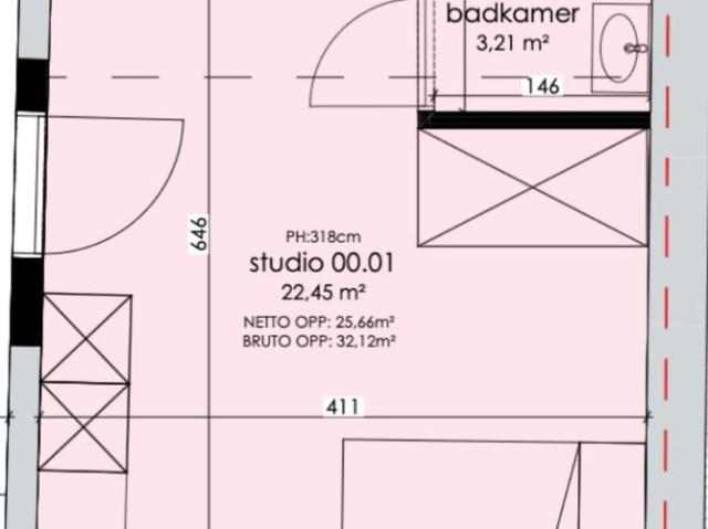 Furnished student room in residence SANNE, Mechelen, with garden and bicycle storage