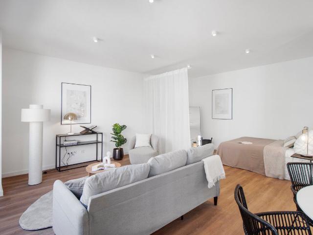Furnished, renovated 1 room apartment with balcony and fitted kitchen in the heart of Düsseldorf, Dusseldorf Amsterdam Apartments for Rent