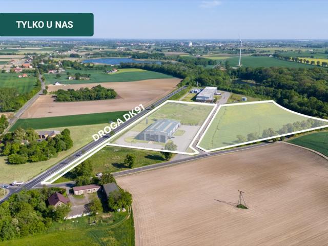 Przemysłowa działka i nowoczesny budynek z halą na sprzedaż