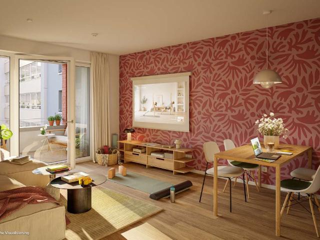 Ganz oben wohnen: Modernes 1 Zimmer Apartment mit Loggia in Süd Ost Ausrichtung