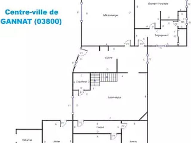 Gannat 03800 Achat / Vente maison 8 pièces t8