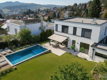 GABLITZ | modernes Einfamilienhaus mit tollem Blick über Gablitz | 8x4 Pool | hochwertig ausstattet | ZELLMANN IMMOBILIEN
