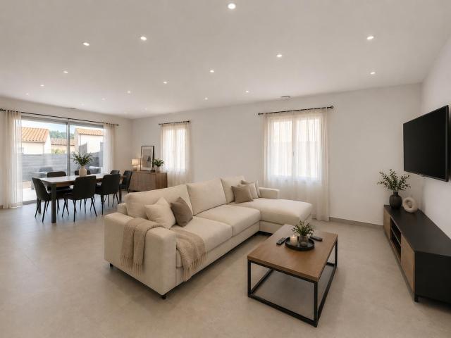 GAJAN Maison contemporaine 4 pièces de 105m2 avec garage et jardin