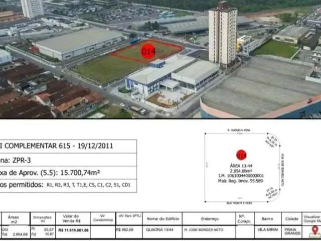 Terreno / Lote para Venda em Praia Grande/SP Vila Mirim