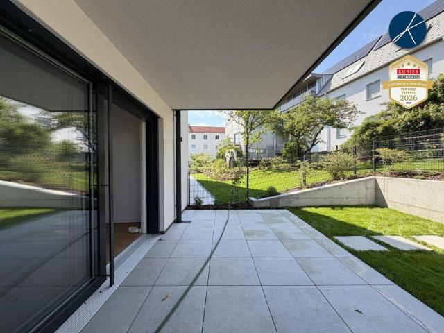 Gartenwohnung mit 58m² Außenflächen Top 3 Erstbezug!