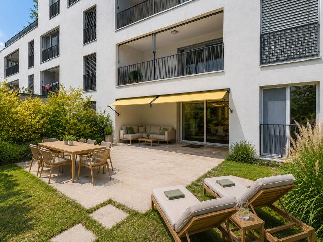 Gartenwohnung mit Wintergarten und grosser Terrasse