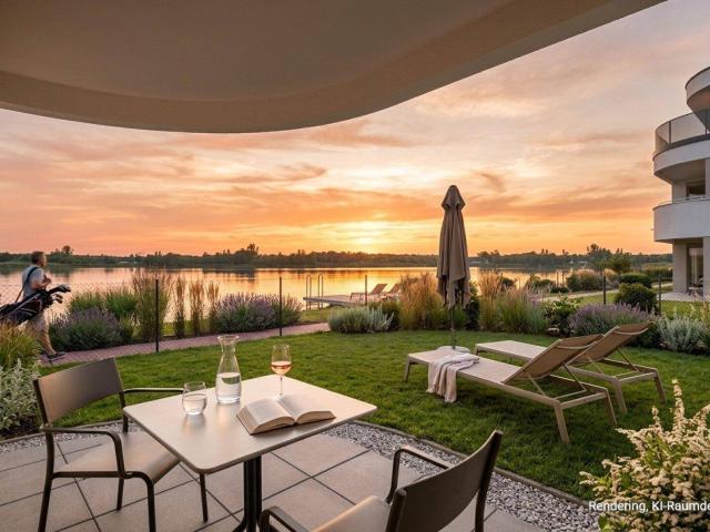 Gartenwohnung mit rd. 64 m² Freifläche + on top ein See